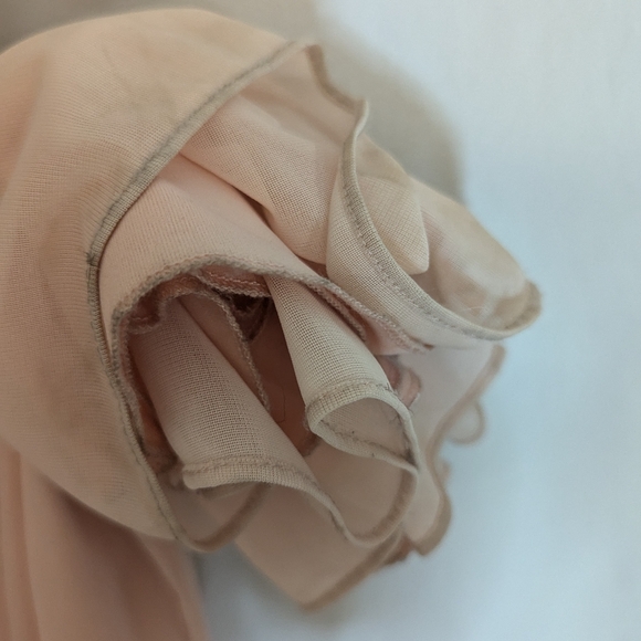 David's Bridal NEW long illusion mesh gown sz 8 pink peachy color - Picture 12 of 13